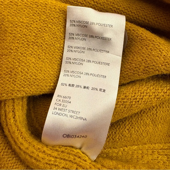 ANTHRO Mustard Button-Detail Sweater size L - Picture 8 of 10